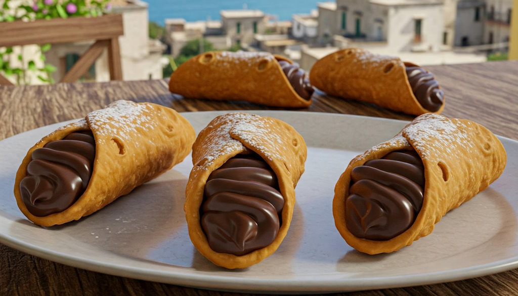 Cannoli siciliani al cioccolato