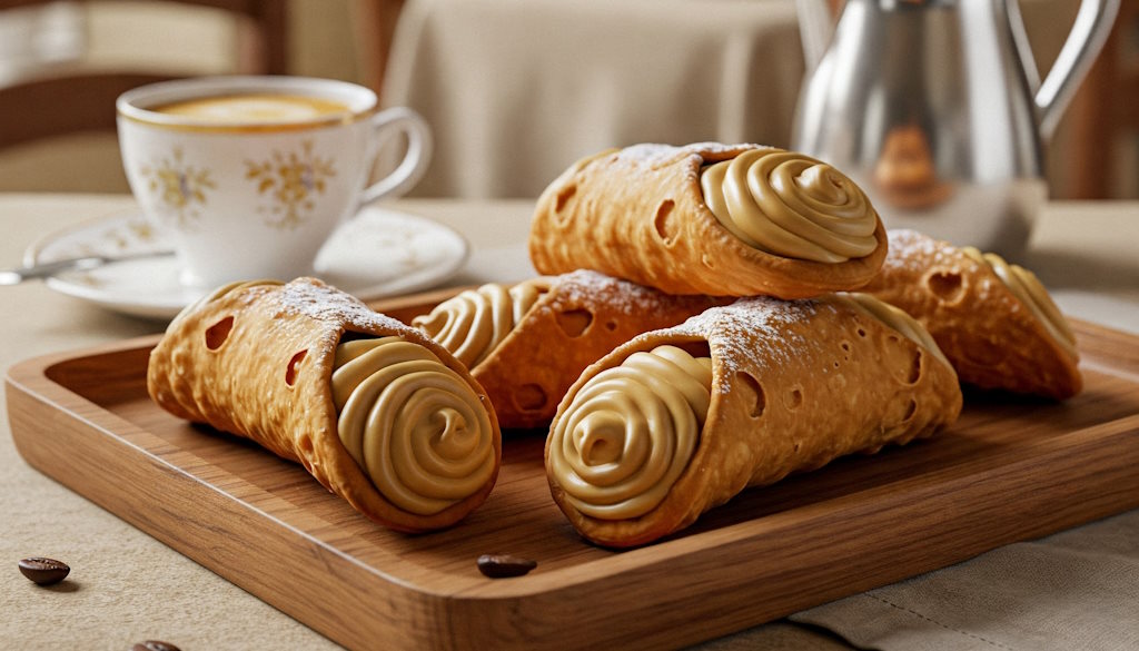Cannoli siciliani al caffè