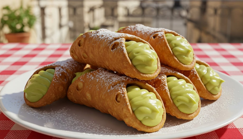 Cannoli siciliani al pistacchio