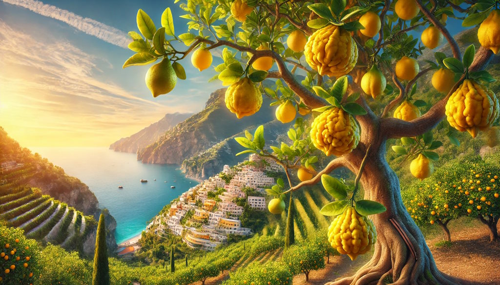 Cedro Baum mit vielen Zitronen drauf