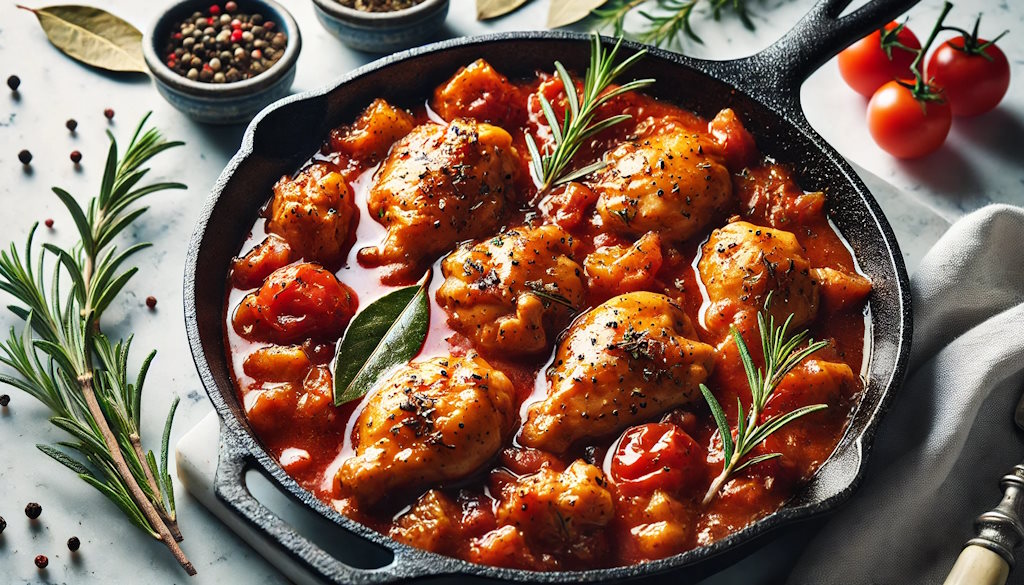 Coniglio alla Cacciatore Hase nach Jaegerart Gericht aus der Toskana