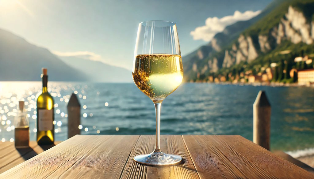 Die besten Weingüter am Gardasee Beitragsbild Weißwein am See