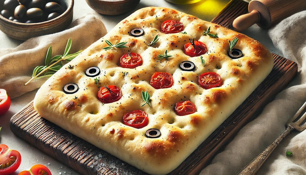 Focaccia Pugliese frisch gebacken