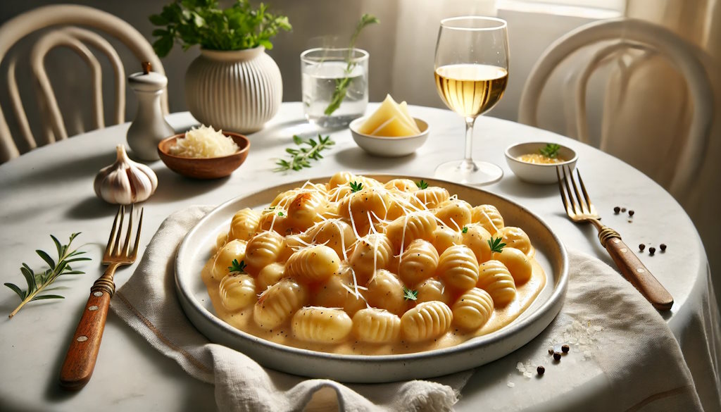 Gnocchi ai 4 Formaggi mit Petersilie und Parmesan