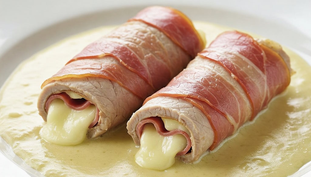 Involtini alla Milanese mit Sahnesoße und Weisswein