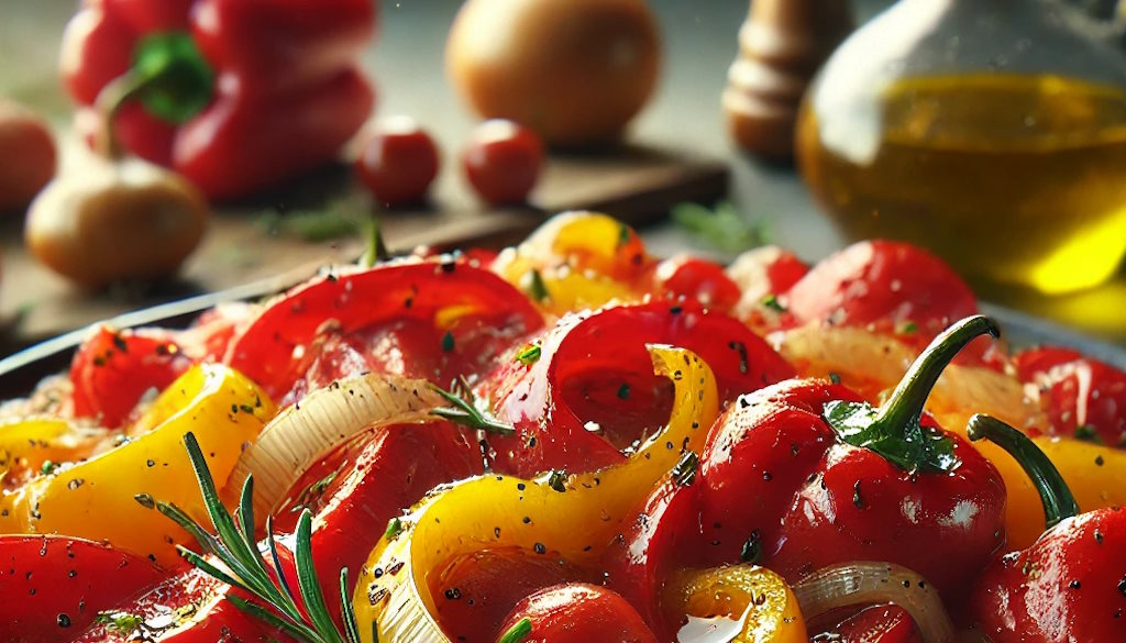 Peperonata Paprika Gemüse Nahaufnahme