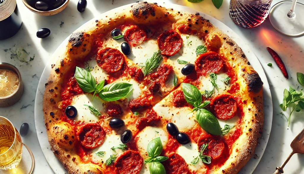 Pizza Calabrese sehr scharf mit extra viel Nduja