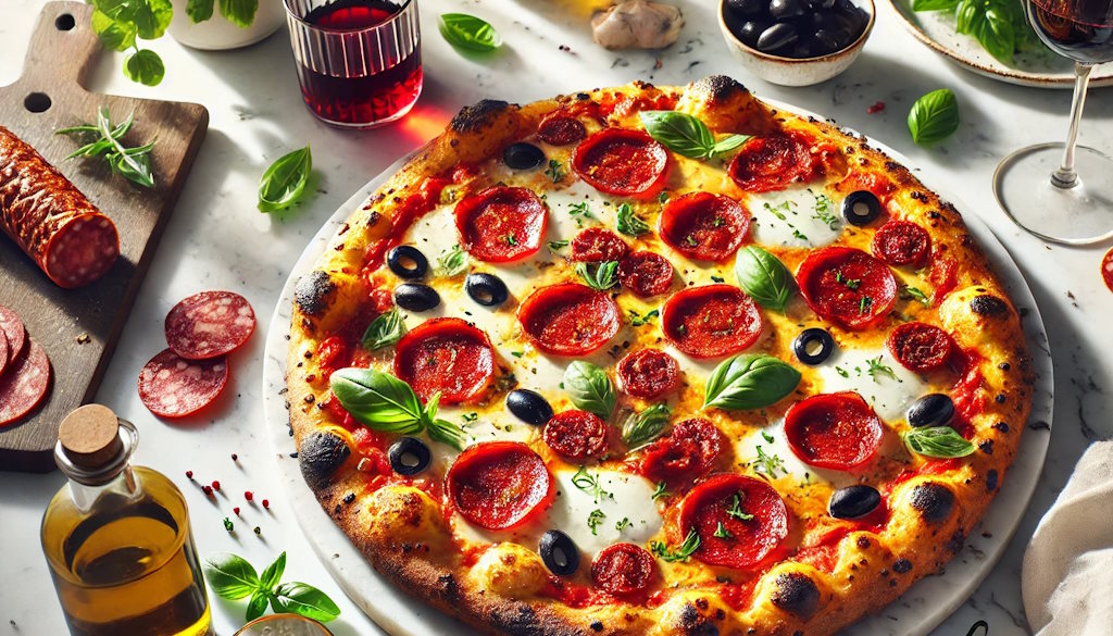 Pizza Calabrese scharf