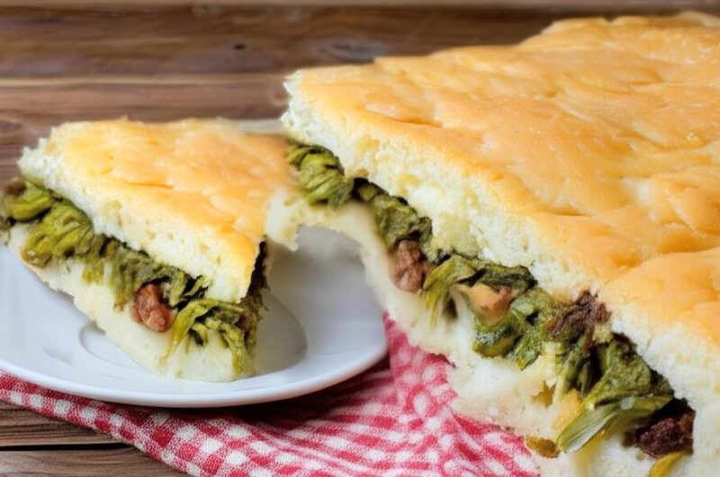 Pizza di Scarola Napoletana – Rezept für 1 Blech