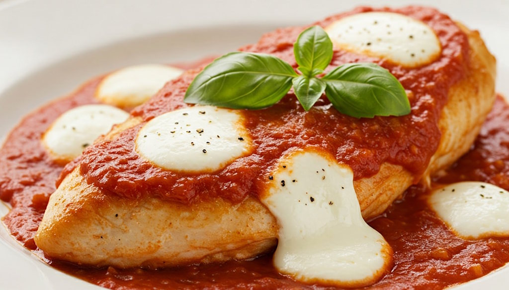 Pollo alla Pizzaiola original mit Basilikum
