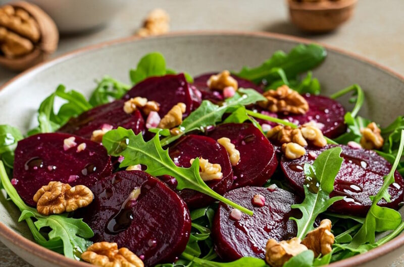 Rote Bete Salat mit Rucola und Walnüssen – Originalrezept