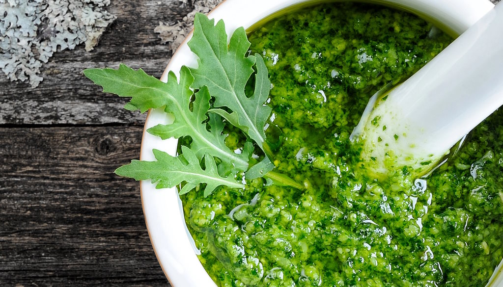 Rucola Pesto gemörsert