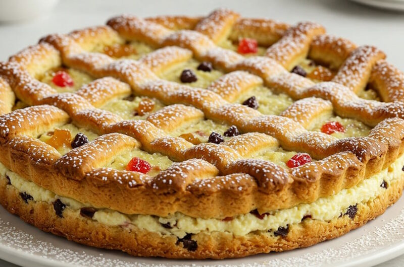 Sizilianischer Ricotta Kuchen für eine 24 cm Springform