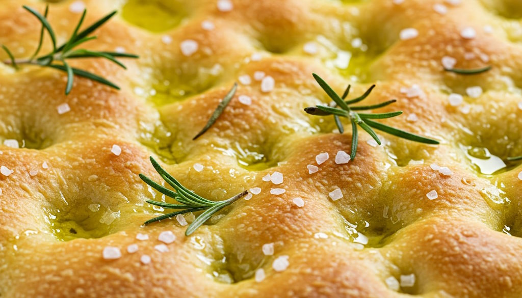 Die original Focaccia Genovese - fluffig weich und mit viel Olivenöl und Meersalz