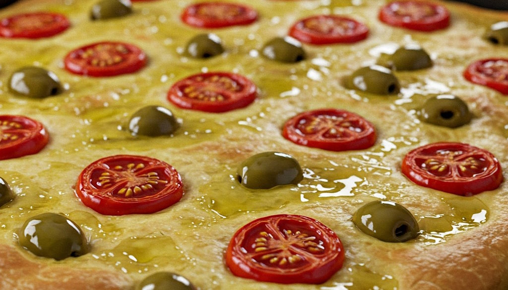 Focaccia Pugliese Nahaufnahme