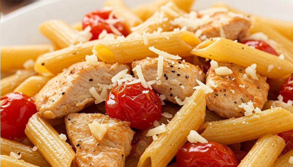 italienische Pasta mit Hähnchen