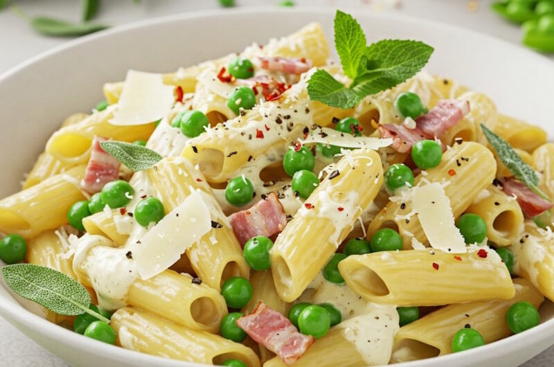 Pasta Piselli Pancetta – Originalrezept wie in Italien