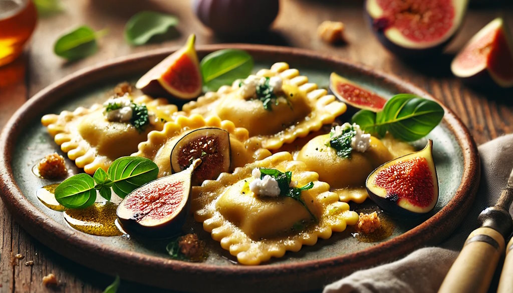 Ravioli Füllung mit Ziegenkäse und Feigen