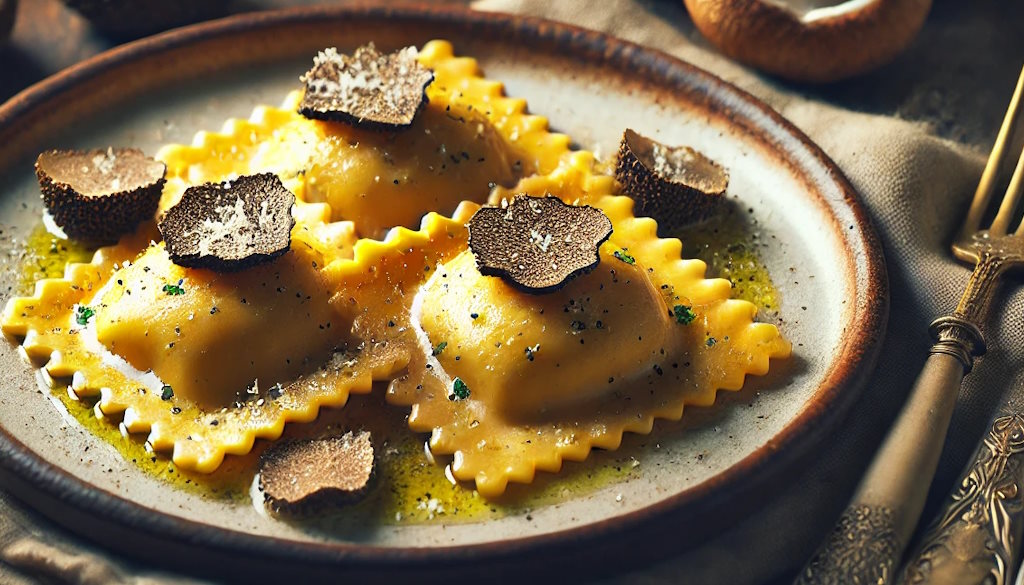 Ravioli Füllung mit Trüffel und Steinpilze