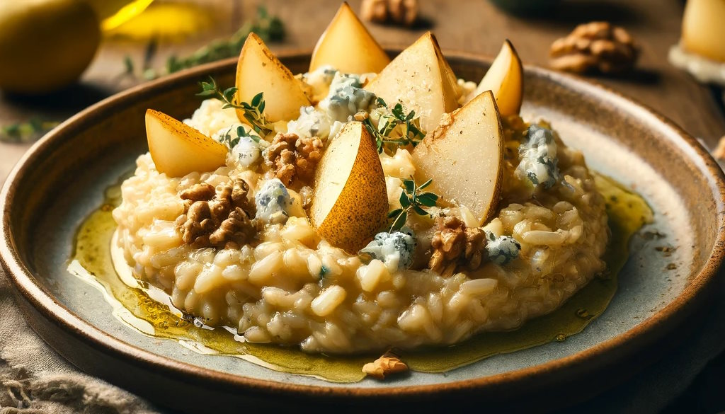 Risotto mit Birne und Gorgonzola
