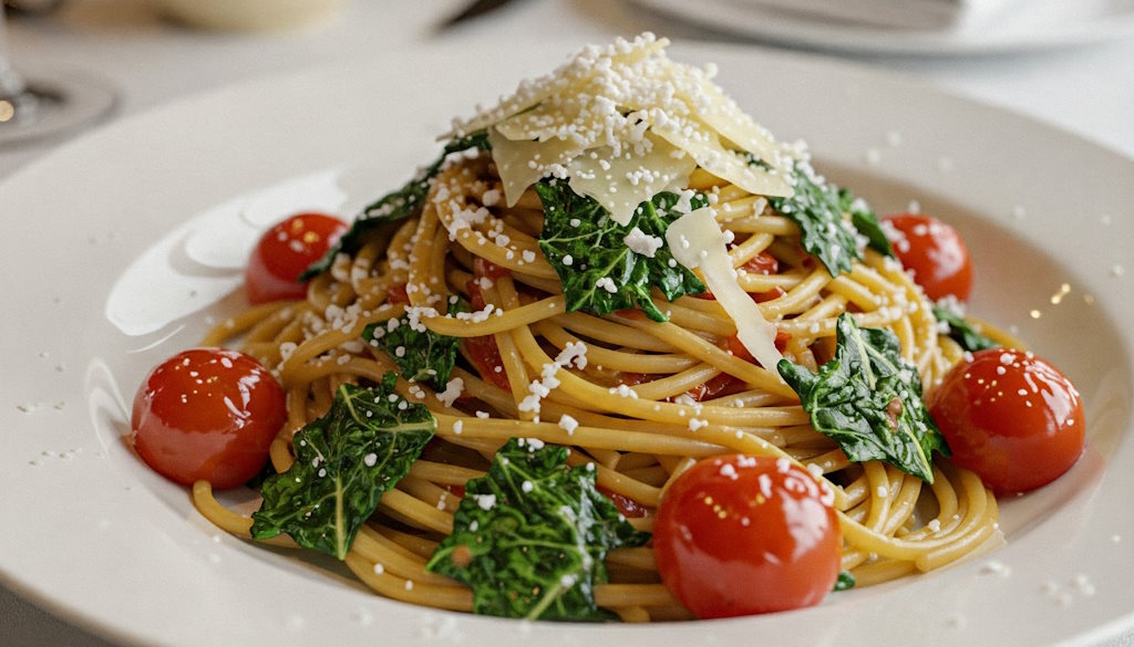Sizilianische Mangold Pasta mit Spaghetti