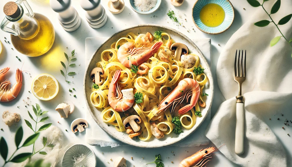 Tagliatelle Mare e Monti von oben