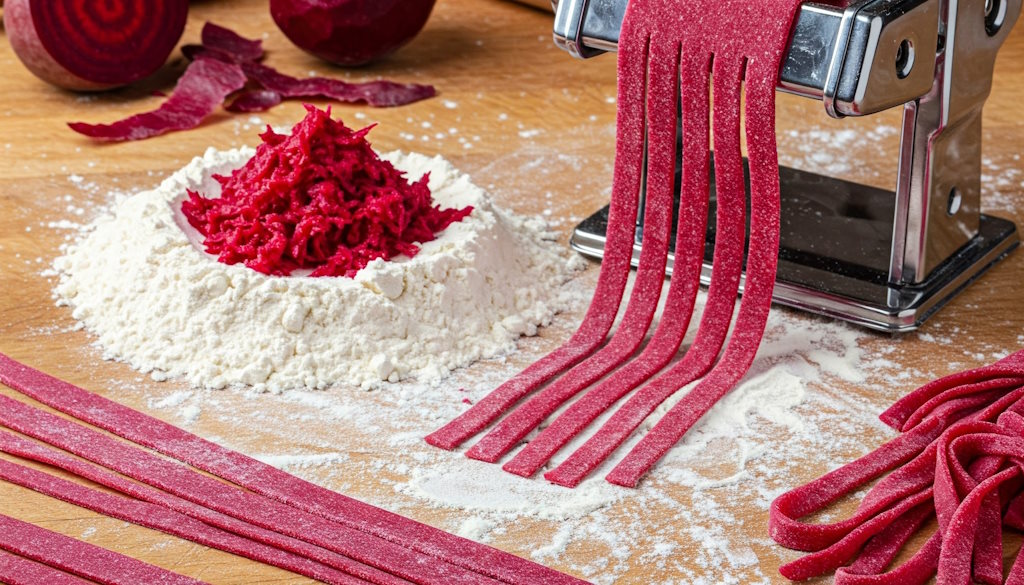 Tagliatelle alla barbabietola selbst herstellen